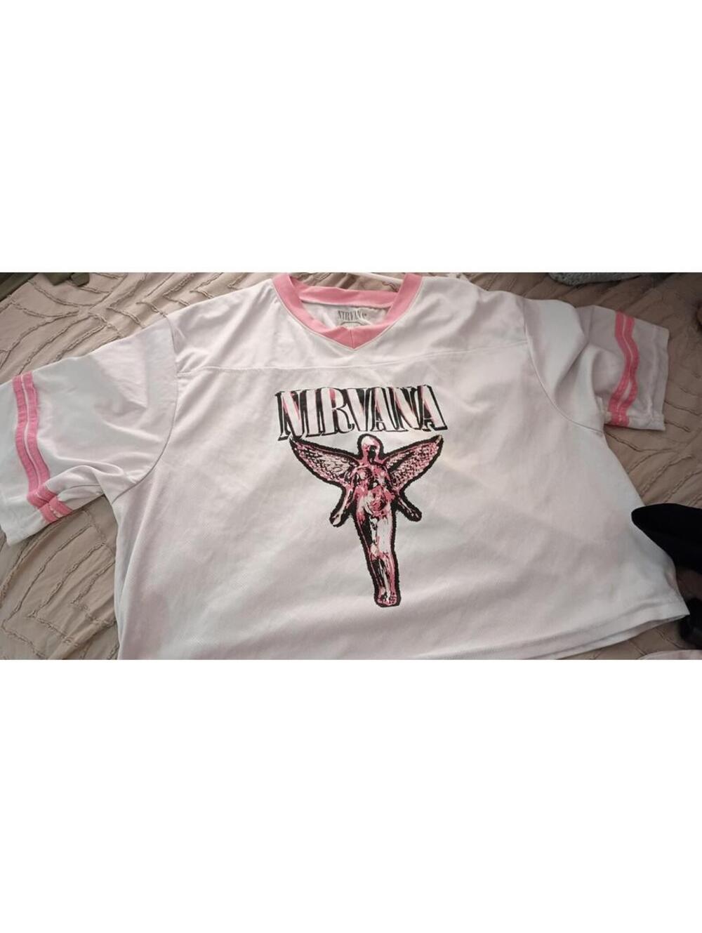 Vintage 1993 Nirvana  Cropped Pink Jersey